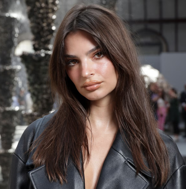 Emily Ratajkowski Warm Copper Hair